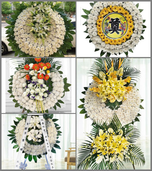山东青岛平度市明村镇景村花圈速递